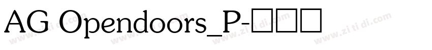 AG Opendoors_P字体转换